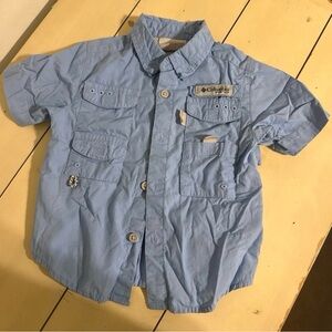 Columbia Kids Blue Short Sleeve PFG Shirt